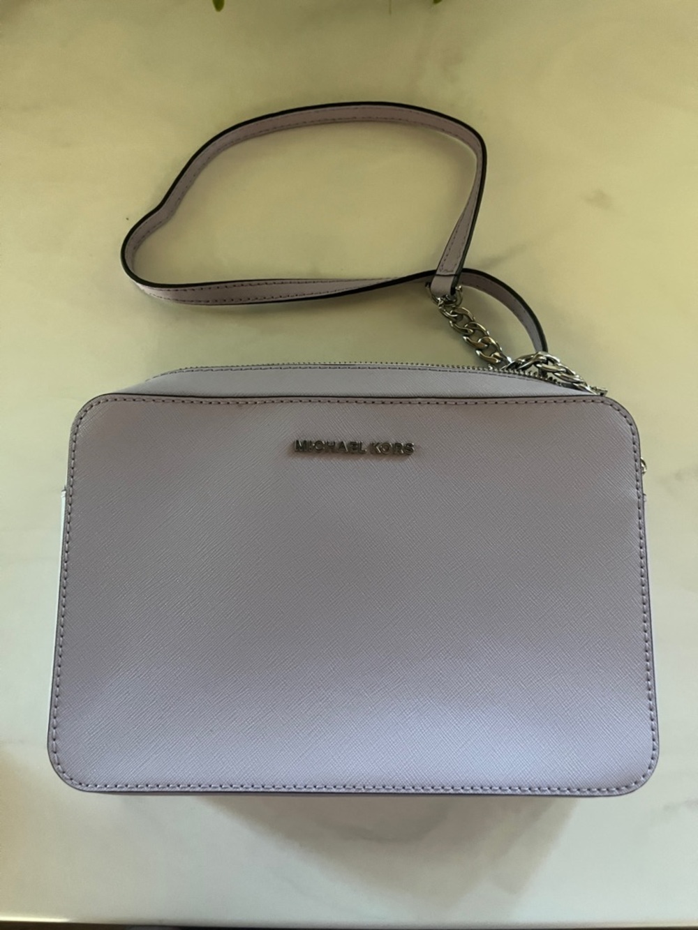 Michael Kors Lavender Crossbody Bag with Chain Strap